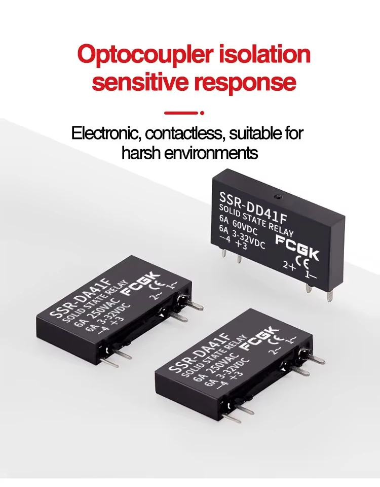 Schlankes Relais SSR-41FDA SSR-41FDD Halbleiterrelais 6a DIN-Schienenrelais DC-Steuerung AC DC-Steuerung DC – Detail 3