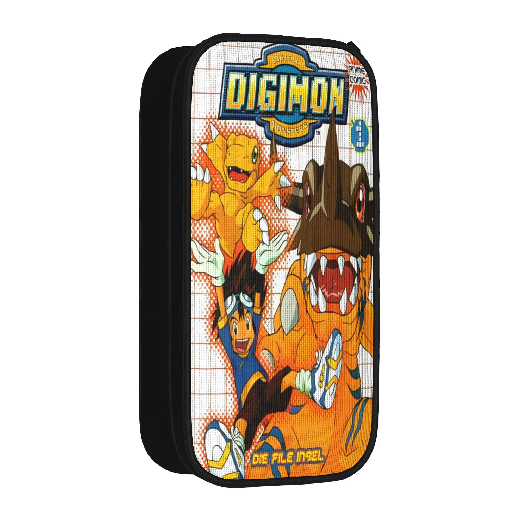 

Digital Monster Digimon Pencil Case Double Layer Large Capacity Office Accessories Pen Case Gift