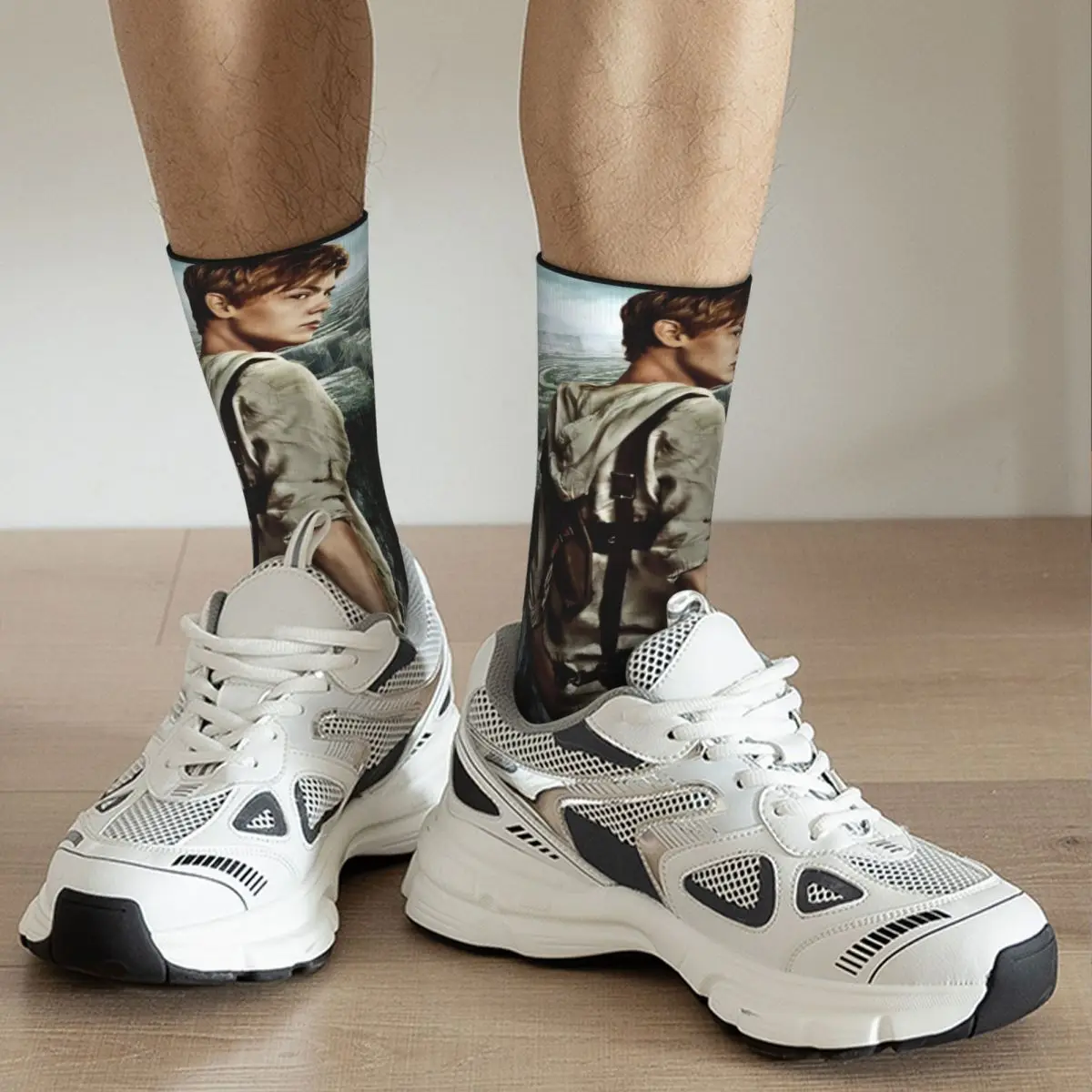 المتاهة عداء الأمريكية الخيال العلمي فيلم جوارب الجرافيك الجوارب الخريف عدم الانزلاق الجوارب للجنسين الرجال تشغيل الجوارب الناعمة الدافئة