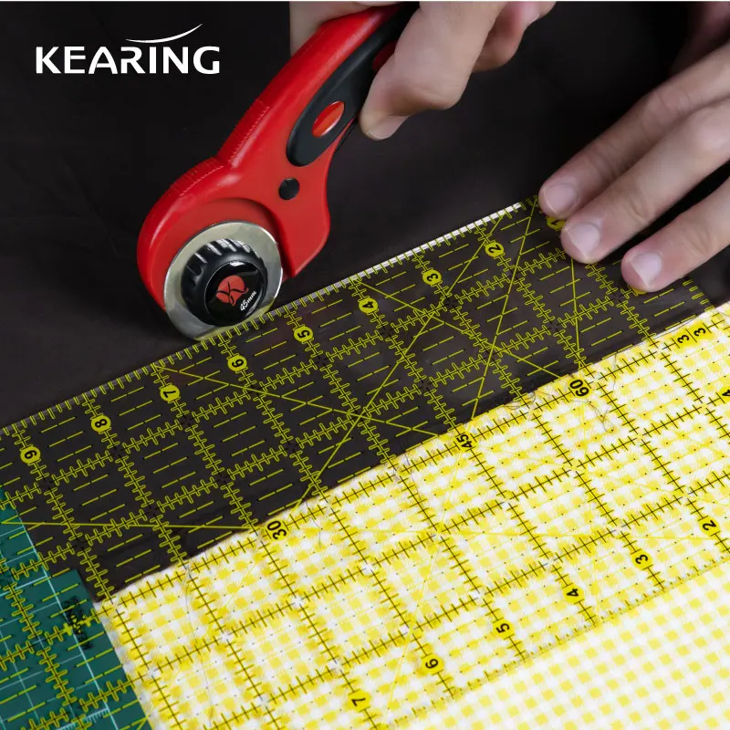 Kearing Patchwork Quilting Ruler Fabric Cloth Cutting Ruler Sewing Rulers DIY Knitting Crafts Tailor Sewing Accessories