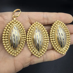 Dubai Necklace Earrings Geometric African Beads Pendant Wedding Jewelry Sets Gift Trendy Party Engagement