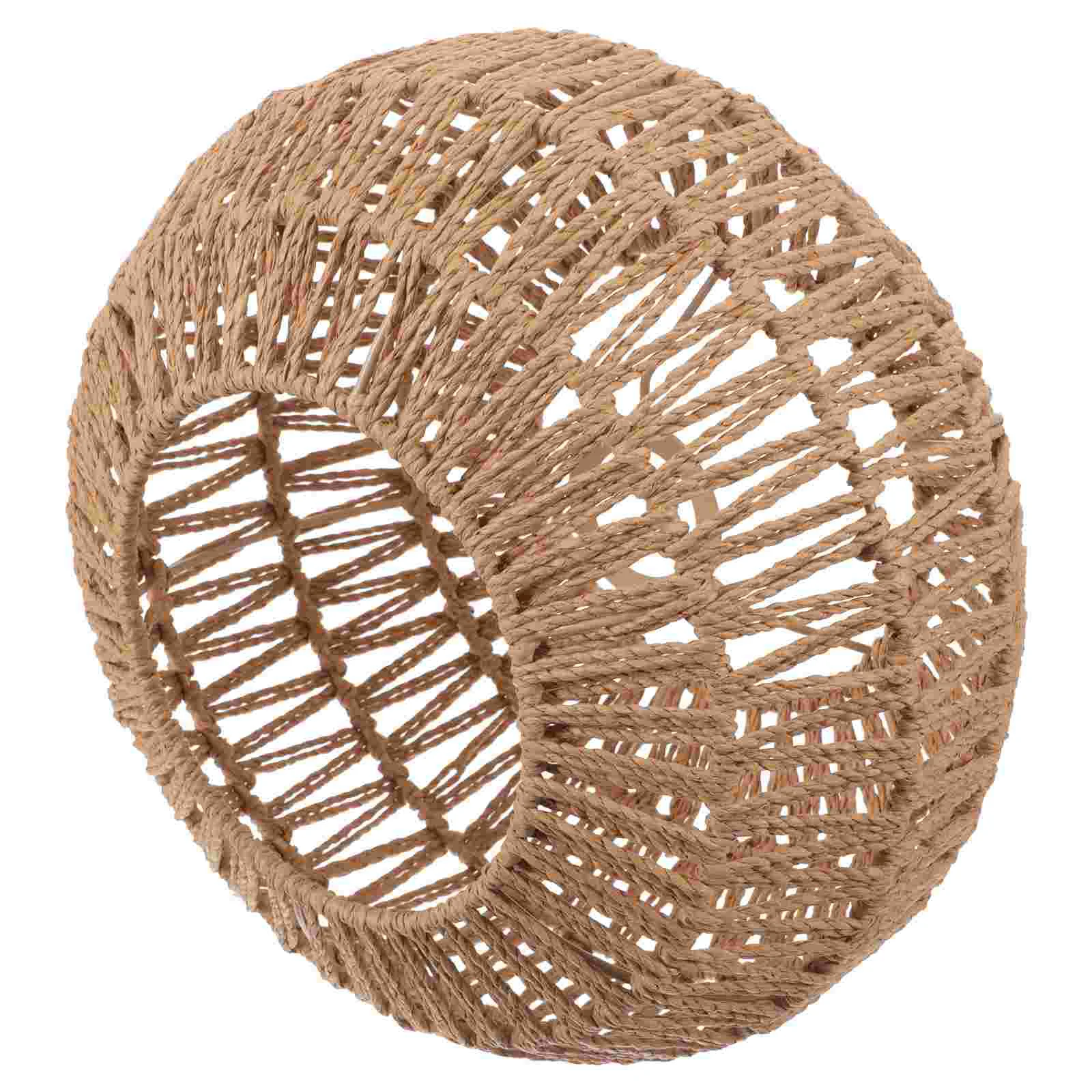 

Xh23-395 Round Lampshade Chandeliers Light Cover Wicker Bar Paper Rope Ceiling Modern Hotel