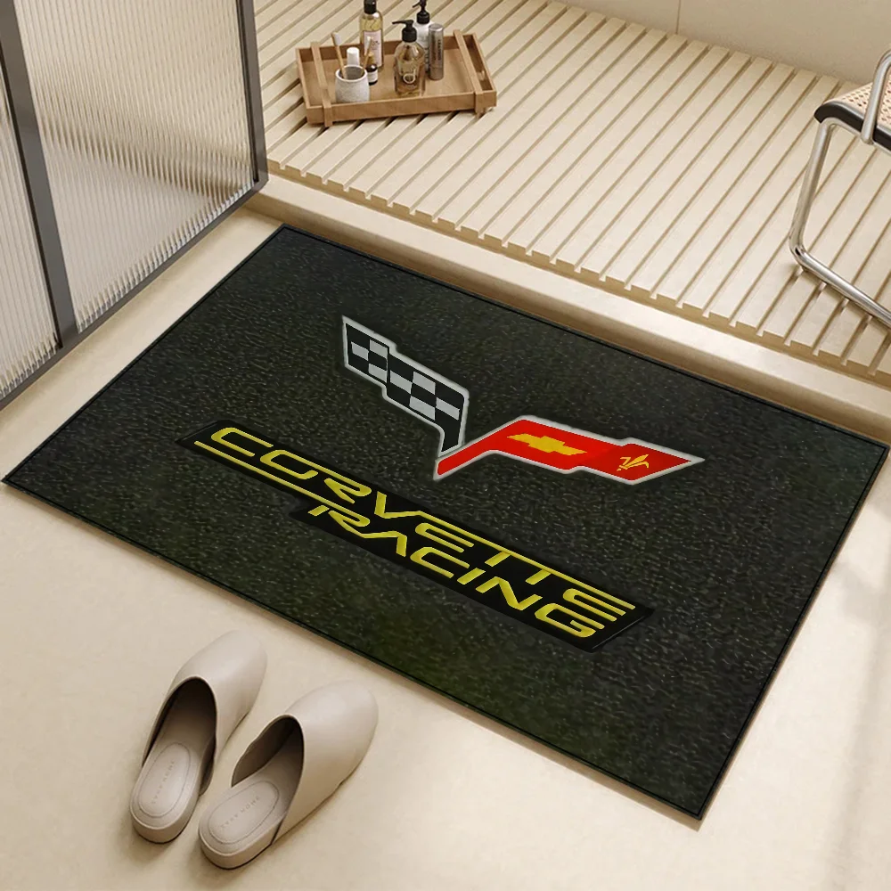 Corvette Carpet for Bathroom Rug Mat Front Door Mat Outdoor Kitchen Rugs Doormat Entrance to Home Decoration Accessories Carpets