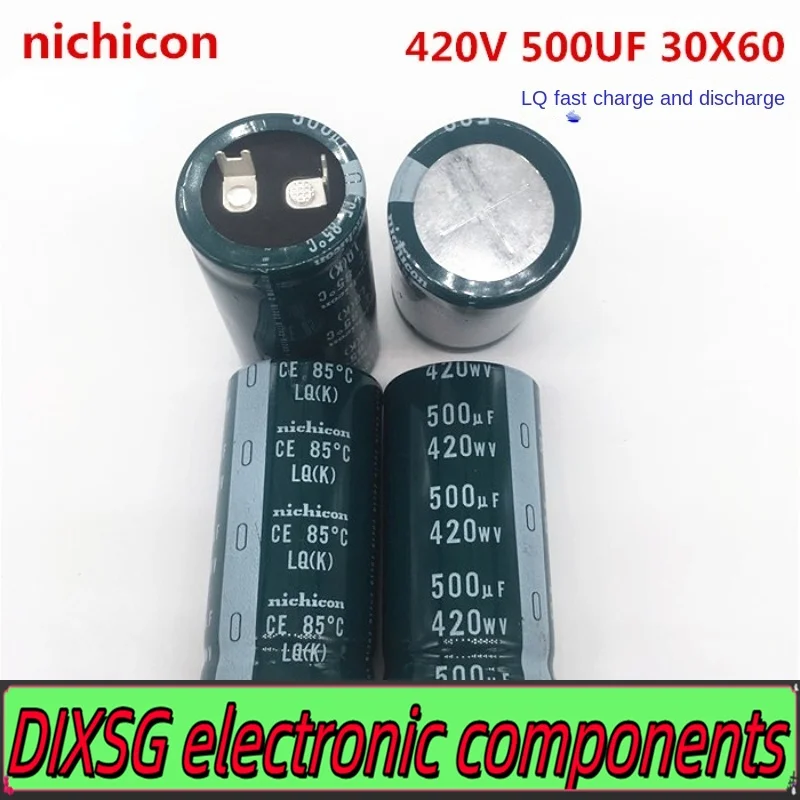 DIXSG （1PCS）Fast charging and discharging 420V500UF 30X60 nichicon electrolytic capacitor replaces 400V 470UF original.