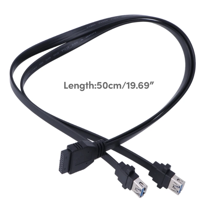 Cable extensión USB blindado USB 19Pin a 2 USB3.0 macho divisor N0HC