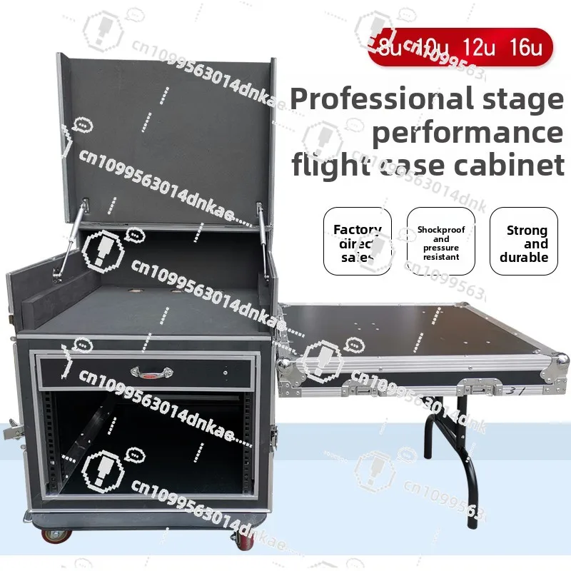 Professional 12U16U Air Case Cabinet Power Amplifier Audio Cabinet Mixer with Shelf Air Case Stage Equipment Cabinet
