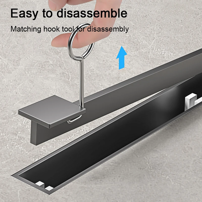 3.2cm Wide Floor Drain Stainless Steel Linear Narrow Shower Drain Anti-odor Bathroom Drains Copper Core Drainage