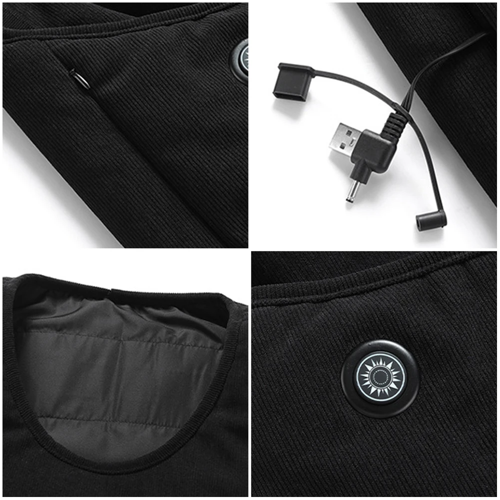 

11 Areas Electric Heated Jackets Winter Waistcoat Outdoor Warm Vest for Men and Women Outdoor Skiing Hiking Camping