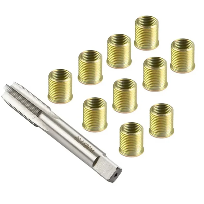 طقم تصليح الخيوط الطازجة M16X1.25 الحنفية M14X1.25 إدراجات لاستعادة خيوط أداة لفائف السيارة التالفة