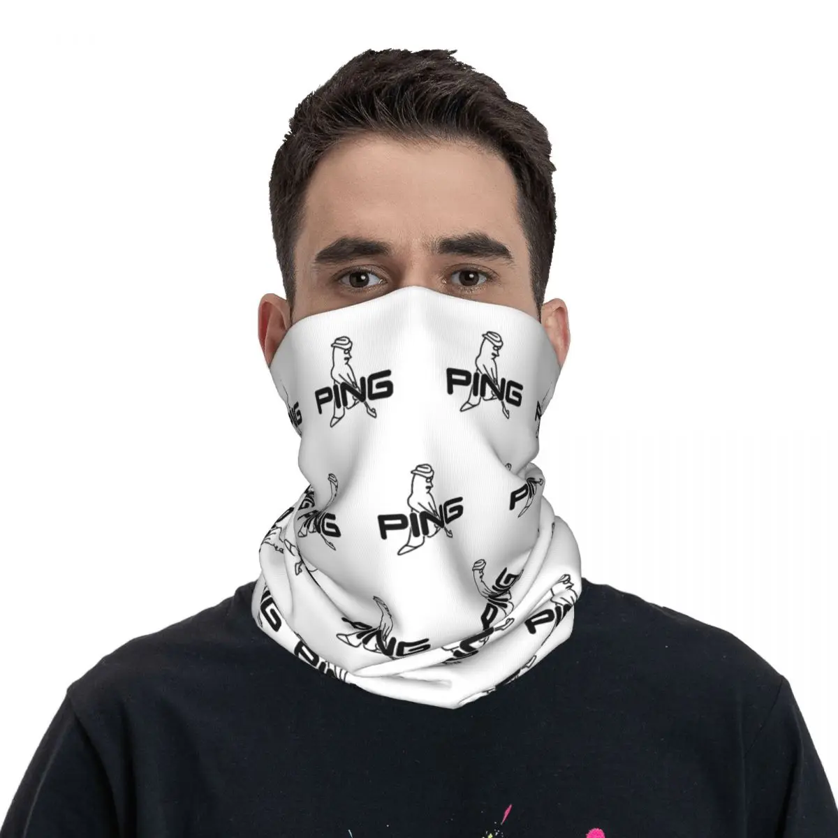 Bandana leher Golf Fashion syal bungkus Balaclava motif untuk pria wanita dewasa semua musim