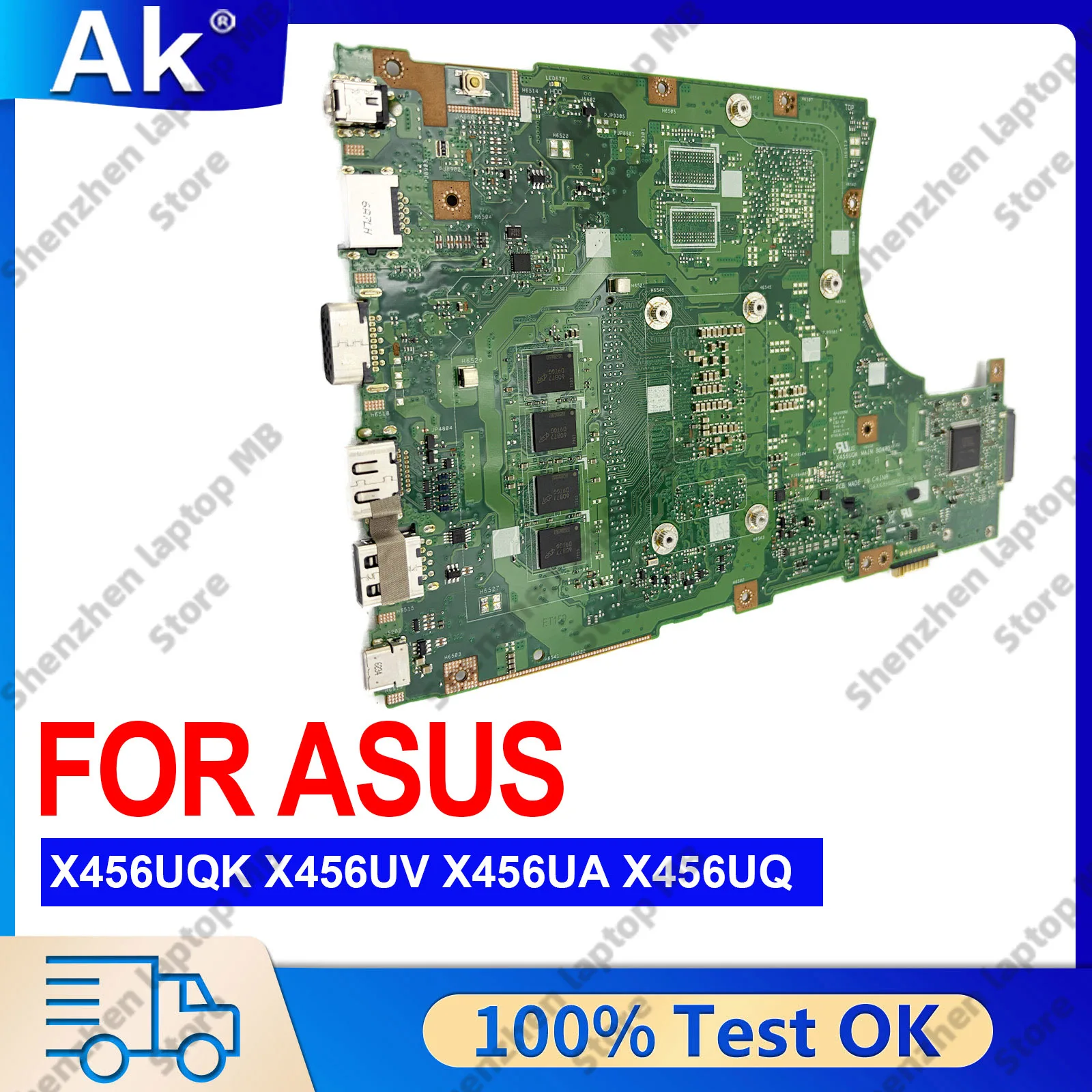 

X456UA Laptop Motherboard For ASUS VivoBook X456UQ X456U F456U X456UV X456UJ X456UAM A456U X456UAK R457U Mainboard I3 I5 I7 CPU