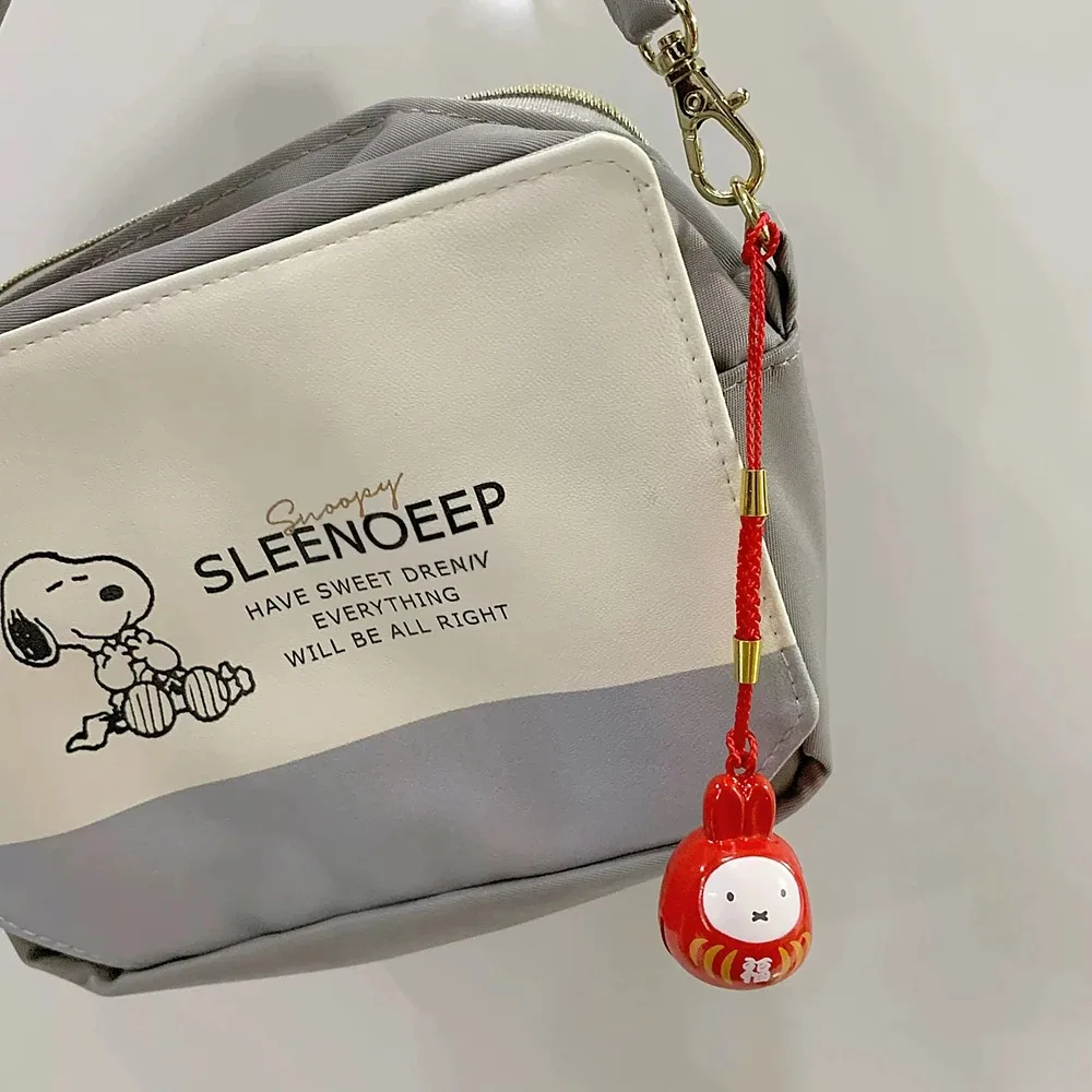 Neuer Kawaii Miffy Kleiner Glockenanhänger Cartoon-Kaninchen Japanischer Stil Geflochtenes Seil Schlüsselanhänger Taschenaccessoire Beste-Freundin-Geschenk Festival-Geschenk – Detail 9
