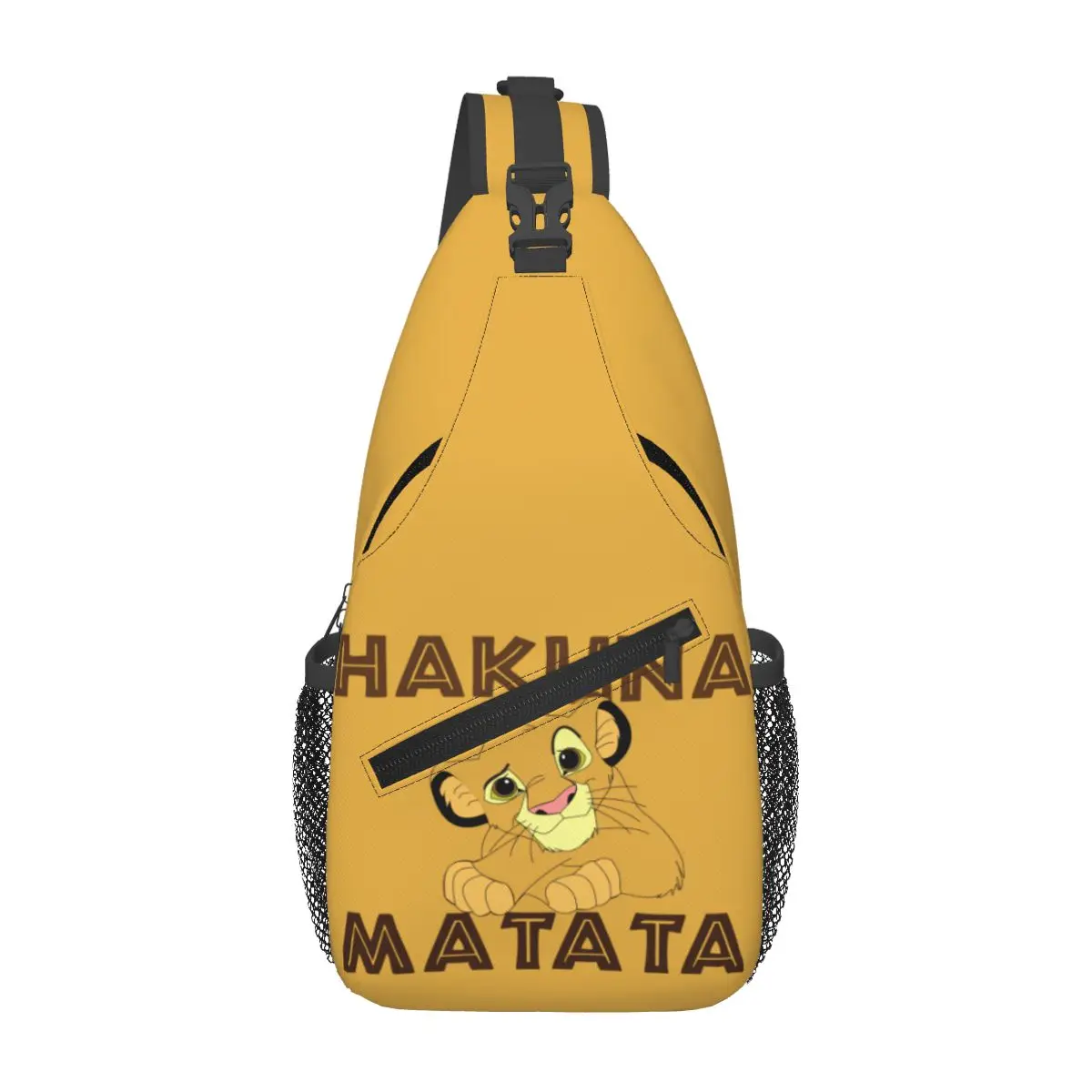 Custom Hakuna Matata Movie Fan Lover Shoulder Crossbody Chest Backpack Shoulder Chest Bags Sling Bag The Lion King Cartoon Bags