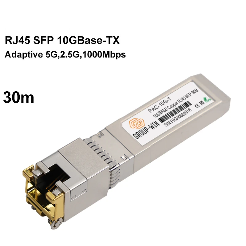 10G SFP + وحدة 10G النحاس SFP وحدات المنفذ البصري بدوره إلى منفذ إيثرنت RJ45 جيجابت 1000M وحدة الإرسال والاستقبال