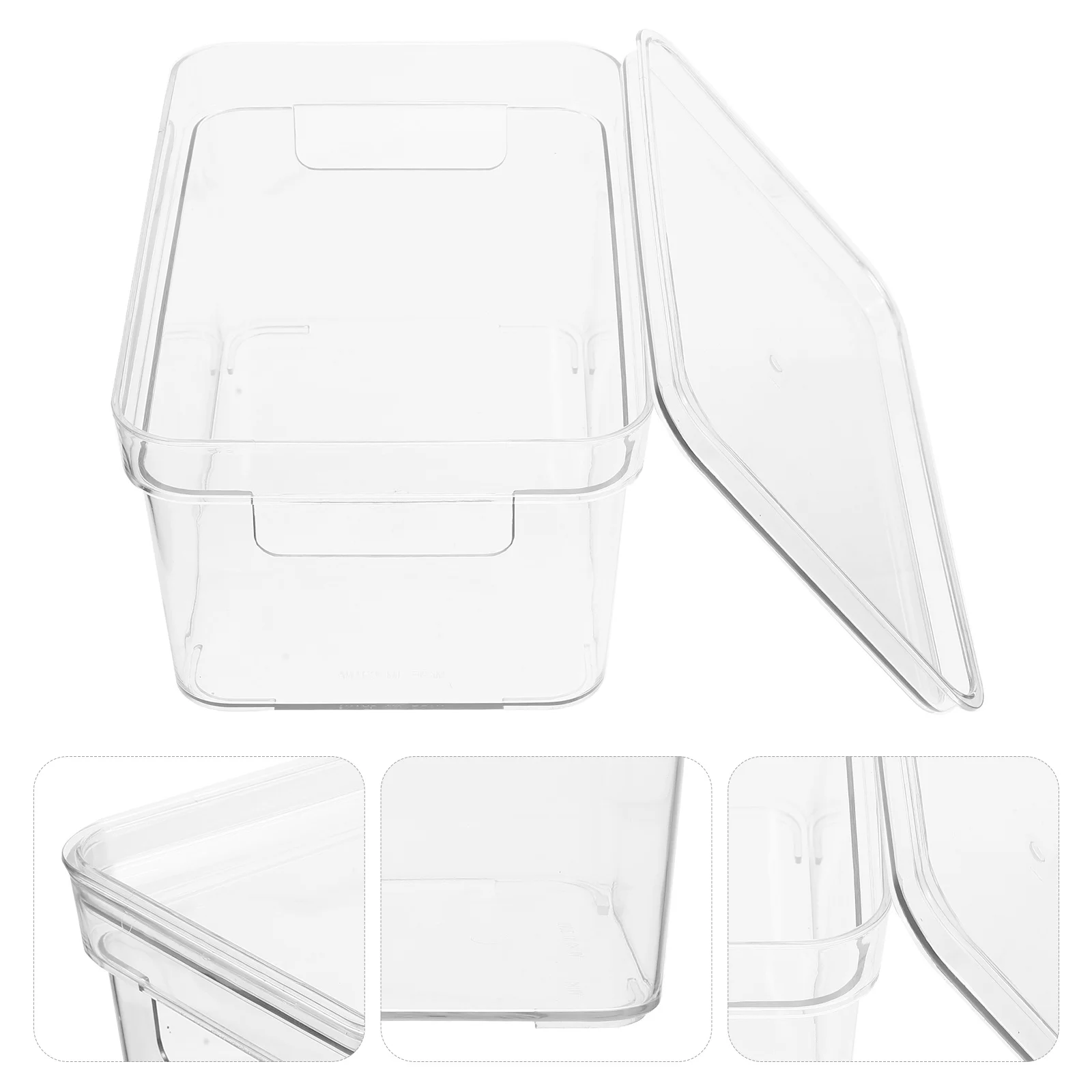 

Stackable Transparent Storage Box Organizer Desktop Makeup Sundries Holder for Home Office Clear Sundries Storage Case