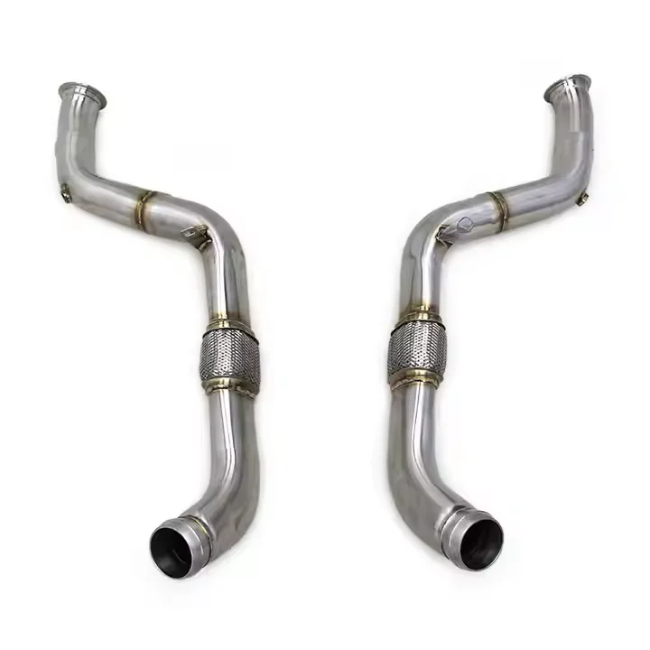 

OBM Exhaust Free Flow Header Pipe For Bentley Continental GT 4.0TT 6.0TT 2020-2024 Escape Straight Downpipe Exhaust System