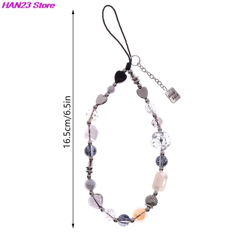 

1 шт., 16,5 см, эстетичная цепочка для телефона, винтажный браслет-цепочка из бисера, ремешок для мобильного телефона для девочек, ремешок для мобильного телефона