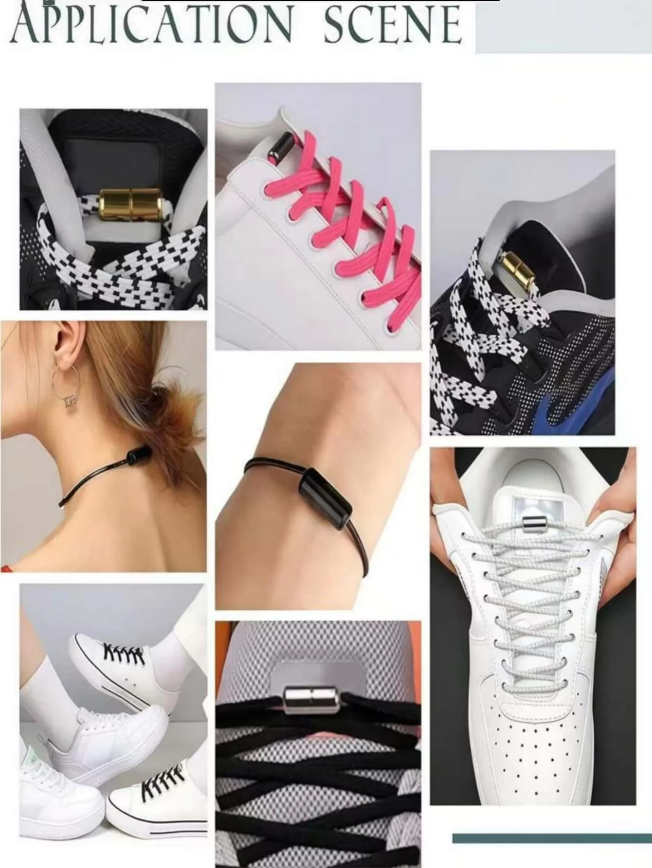 10 Metal Shoelace Locks, Alloy Shoelace Locks, No Need to Tie, Reusable, Do Not Strangle the Shoelaces, Durable, Knot-Free Shoelace Fasteners, Shoelace Decorations, Suitable for Sneakers and Casual Sh image 3