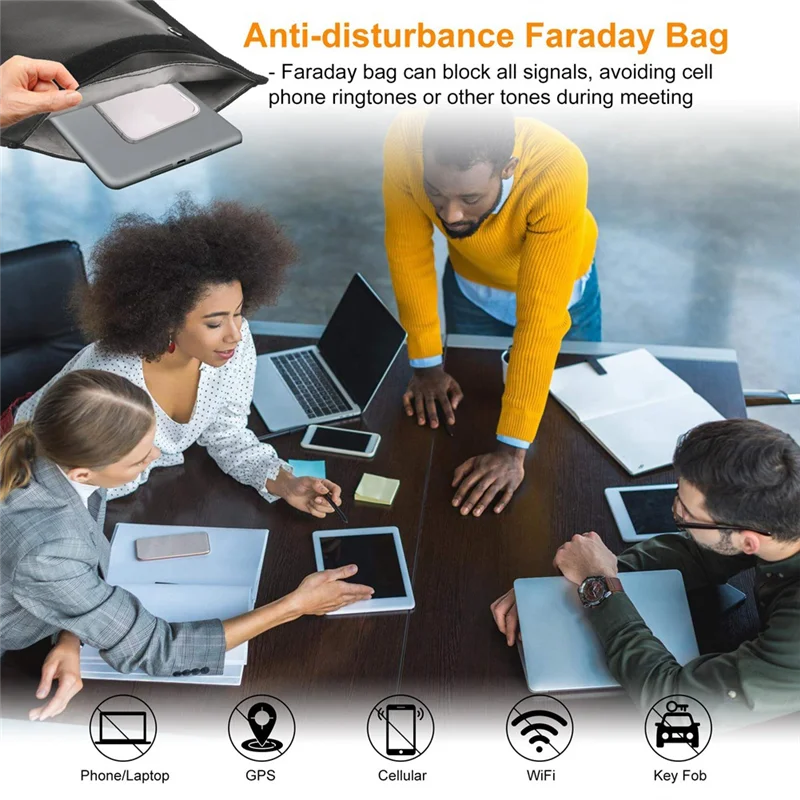 A42Z-4Pcs واقي مفتاح فوب مقاوم للماء ومقاوم للحريق، حقيبة مانعة إشارة RFID لمفاتيح السيارة والهواتف وأجهزة الكمبيوتر المحمولة