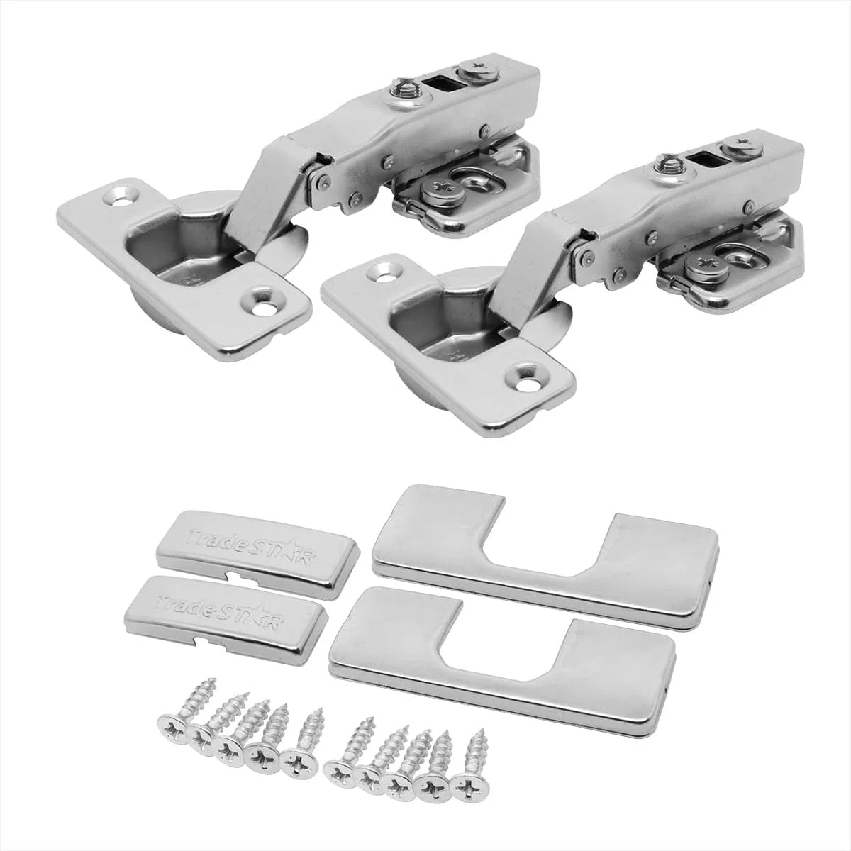 Kit 8 Cj Hinge Click 3D 105 ° Soft Close Covers Screws