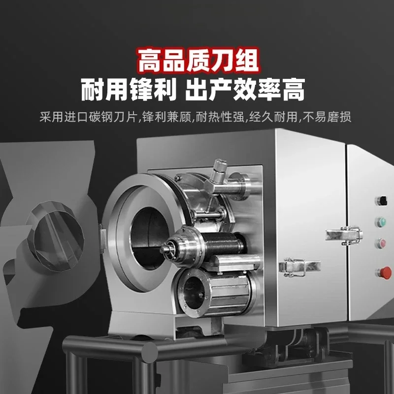 Commerciële bevroren vlees dobbelstenen machine 3D dobbelstenen machine vlees granulator centrifugaal vlees cutter bamboescheuten dobbelstenen machine