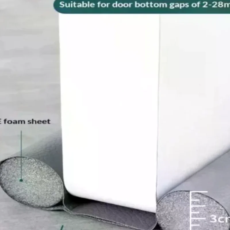 

1 шт., нижняя уплотнительная лента для двери, звукоизоляционная изоляция, ветровая под дверью, ограничитель сквозняков, блокатор, уплотнительная лента для интерьера