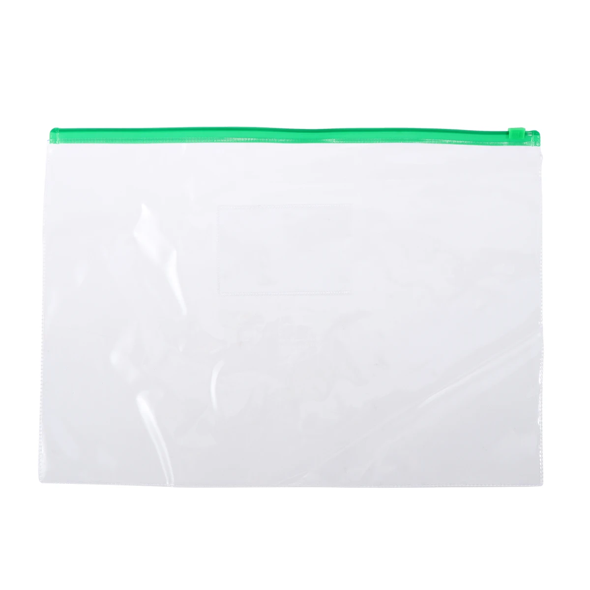 

Reinforced 12Pcs Portable File Organizer PVC Zipper Bags School Office Storage Assorted Colors Clear Pouches