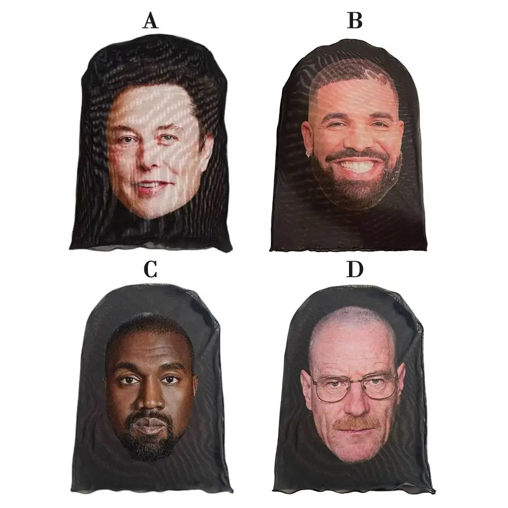 3D Seamless Magic Funny Celebrity Face Mask unisex Bandana Tube Neckchief gaiter Warmer Face Cover Head Scarf Headband Headwear