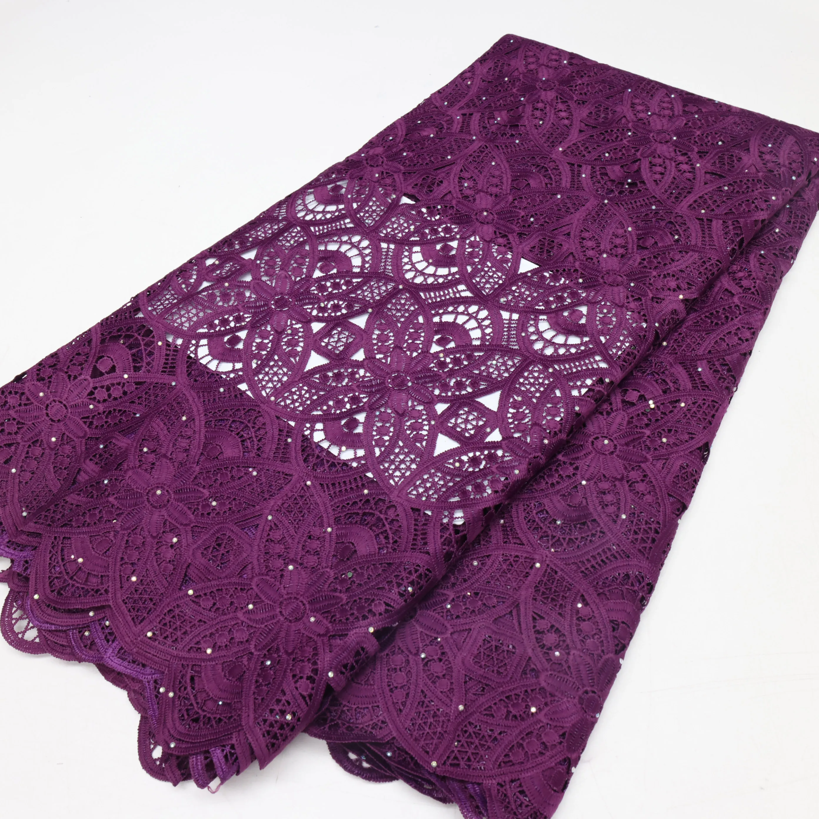 

High Quality African Nigerian French Tulle Lace Fabric For Sewing Embroidery Dress Milk Silk Voile Wedding Party 5Yards