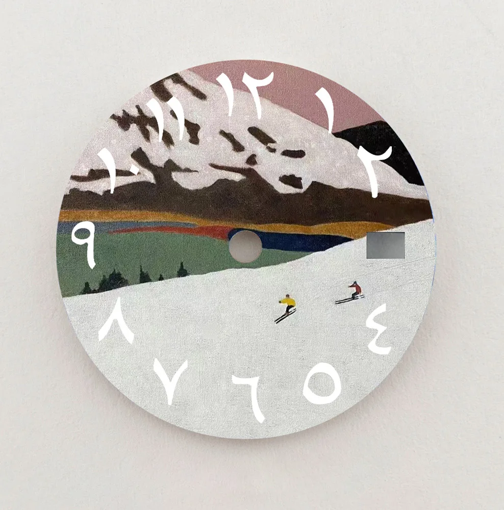 NH35 Dial Artistic Originality Dial 28.5 มม.ตัวเลขอาหรับDial Fit NH35/NH36 นาฬิกาอะไหล่เปลี่ยนที่กําหนดเองDial