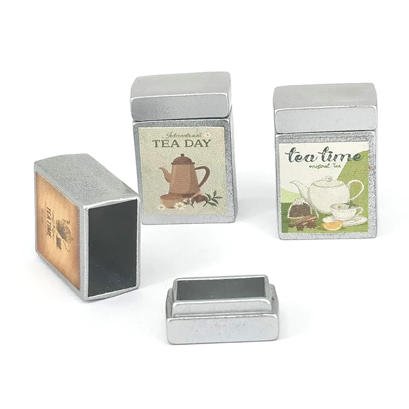 

1/12 кукольный домик, имитация чайной коробки, ящик для хранения, кукольный домик, миниатюрное украшение для кухни, аксессуары для кукольного дома для детских игрушек