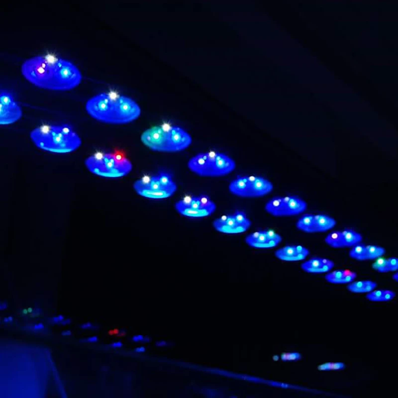 الأطياف 150 واط 240 واط الطيف الكامل LED حوض السمك ضوء واي فاي APP التحكم للبرمجة شروق الشمس غروب الشمس المرجان الشعاب المرجانية مصباح ليد