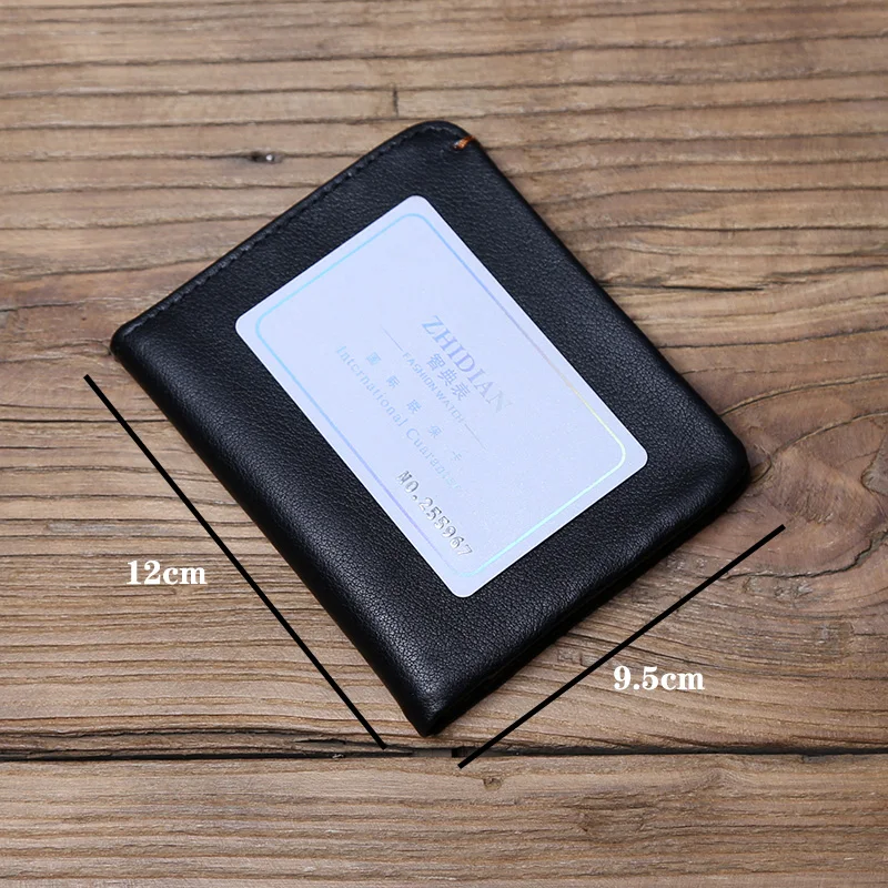 High Quality Cowhide Wallet Ultra Thin Soft Real Leather Mens Credit Card Holder Purse Luxury Black Brown Stylish Simple Wallets