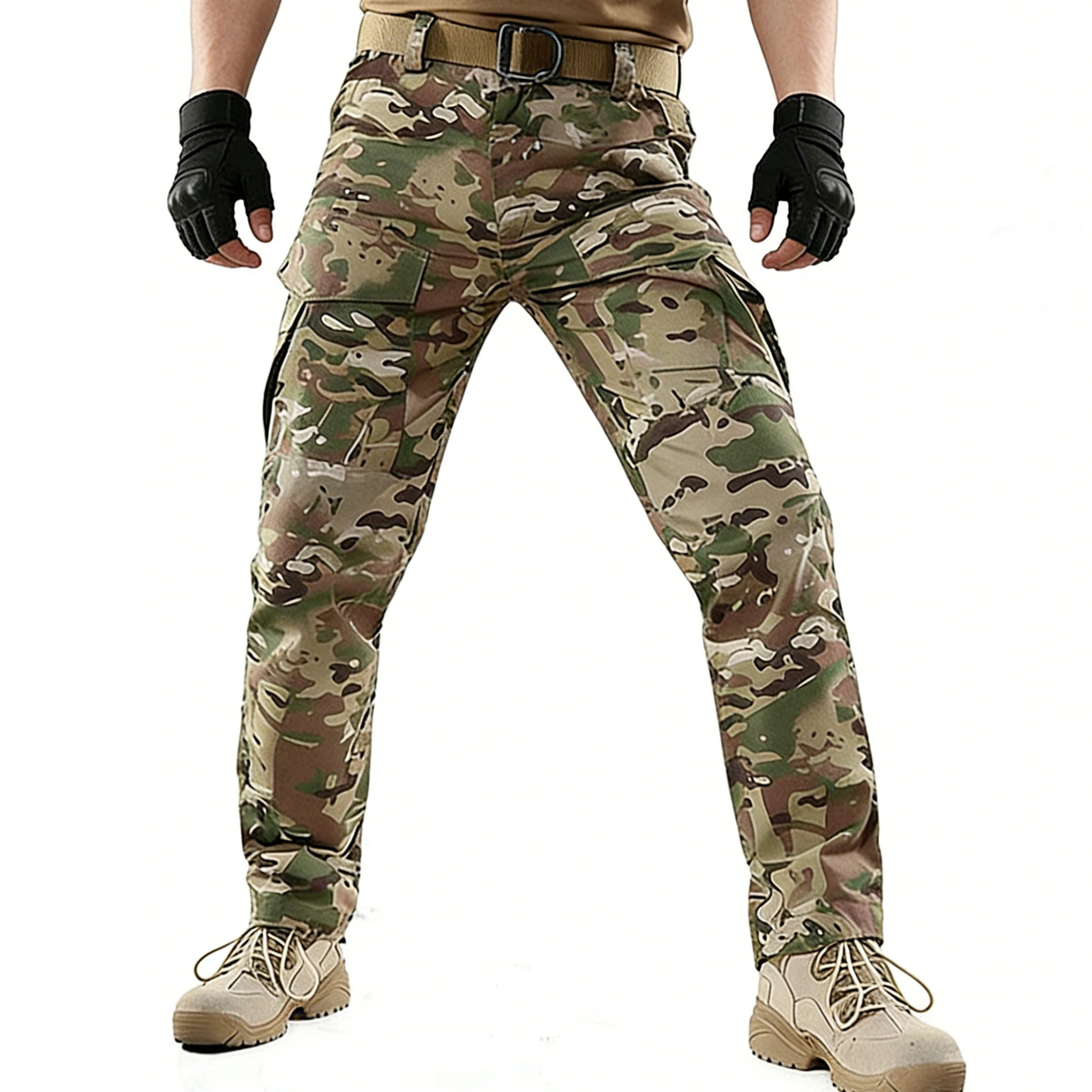 outdoor-tactical-camouflage-work-pants-men's-all-season-wear-resistant-multi-pocket-straight-leg-slim-fit-training-trousers