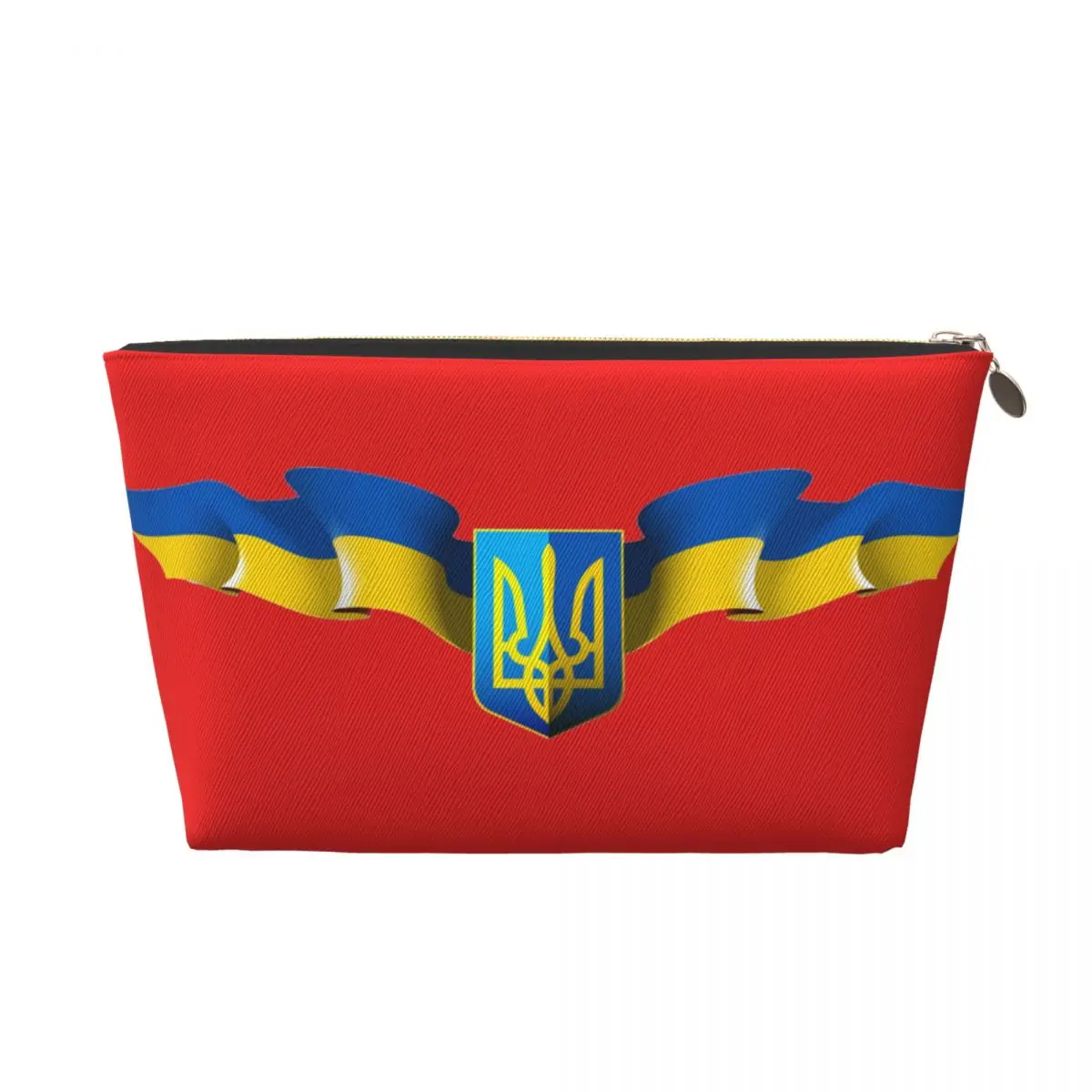 Custom Flag Of Ukraine Toiletry Bag Women Ukrainian Coat Of Arms Makeup Cosmetic Organizer Lady Beauty Storage Dopp Kit Case