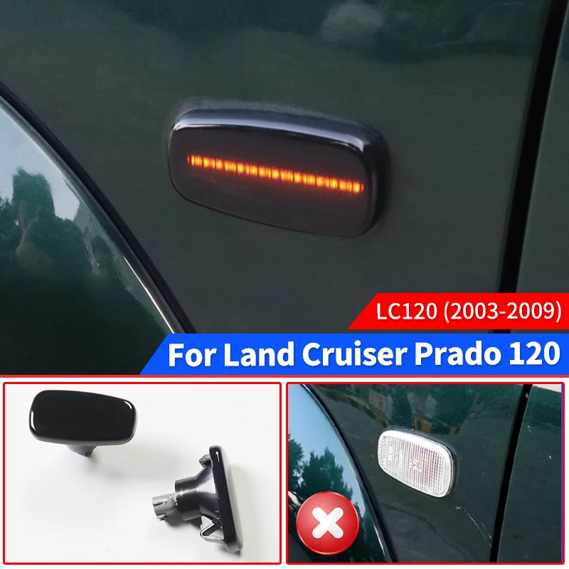 For 2003-2009 Toyota Land Cruiser Prado 120 Fender Sidelight Decoration Frame Lc120 Body Turn Signal Modification