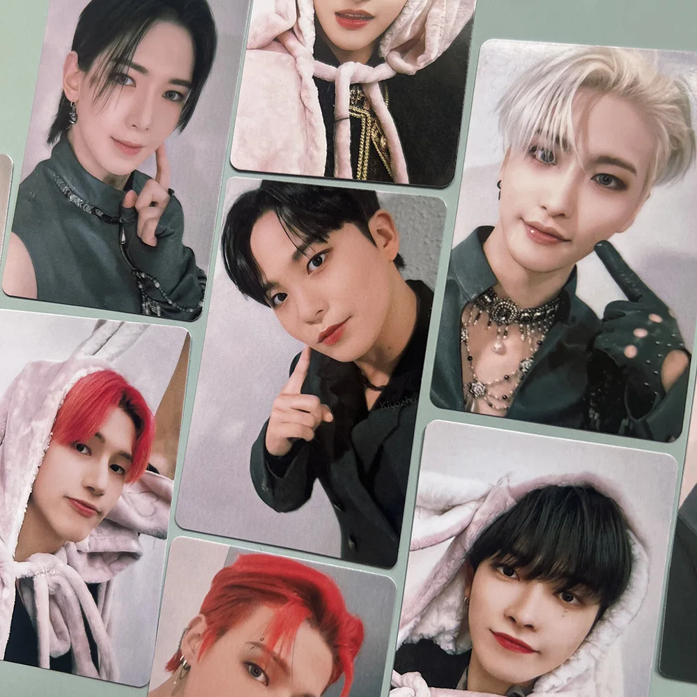 8 teile/satz neue kpop ateez lomo karte hochwertige hd doppelseite drucken foto karten yunho san mingi jongho hongjoong fans geschenke