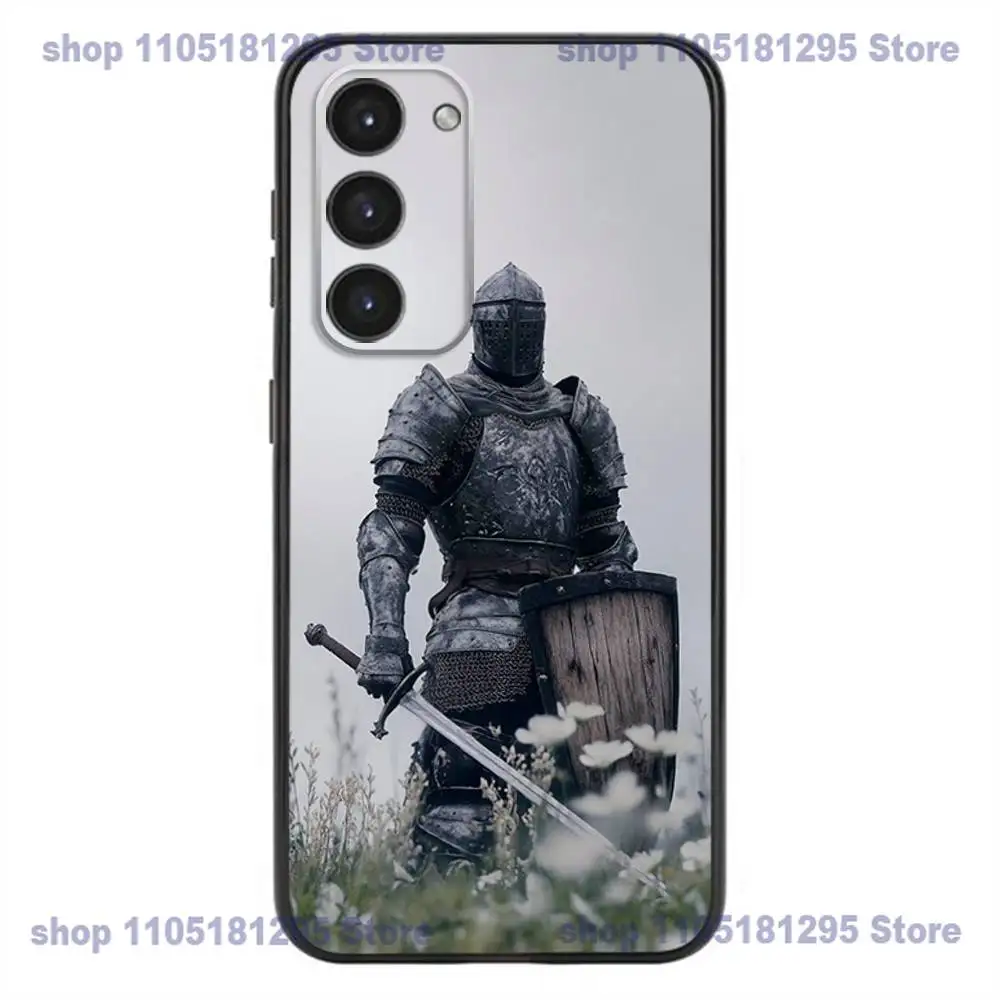 เคสโทรศัพท์อัศวินเทมพลาร์สำหรับซัมซุง กาแล็คซี่ A20,21s,22,31,32,52,53,72,73,80,91 ซิลิโคนเหลวแบบนิ่มสีดำ