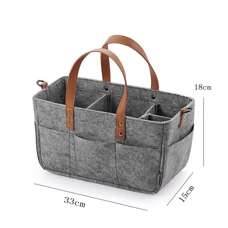 Baby Stroller Accessories Organizer Mommy Tote Bag Foldable Storage Baby Diaper Hanging Bags Thicken Portable Mom Tote Basket