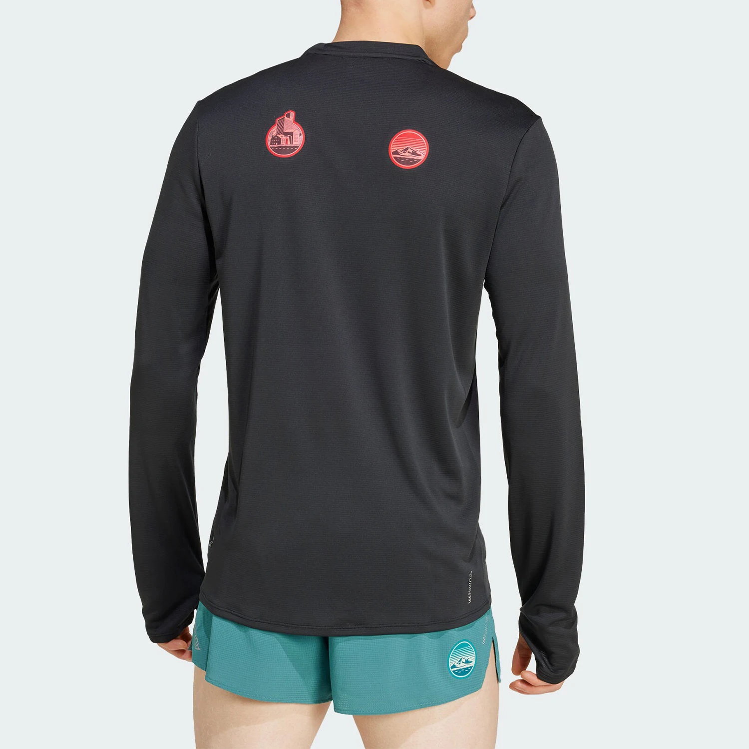 أديداس الرسمية حقيقية جديدة للرجال تشغيل الرياضة عارضة جولة الرقبة طويلة الأكمام تي شيرت JD1742