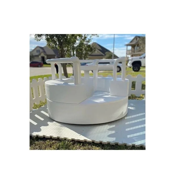 

Wholesale Commercial Kids Riding Toys White Color Electric Merry Go Round Carousel for Soft Play Equipment Playground