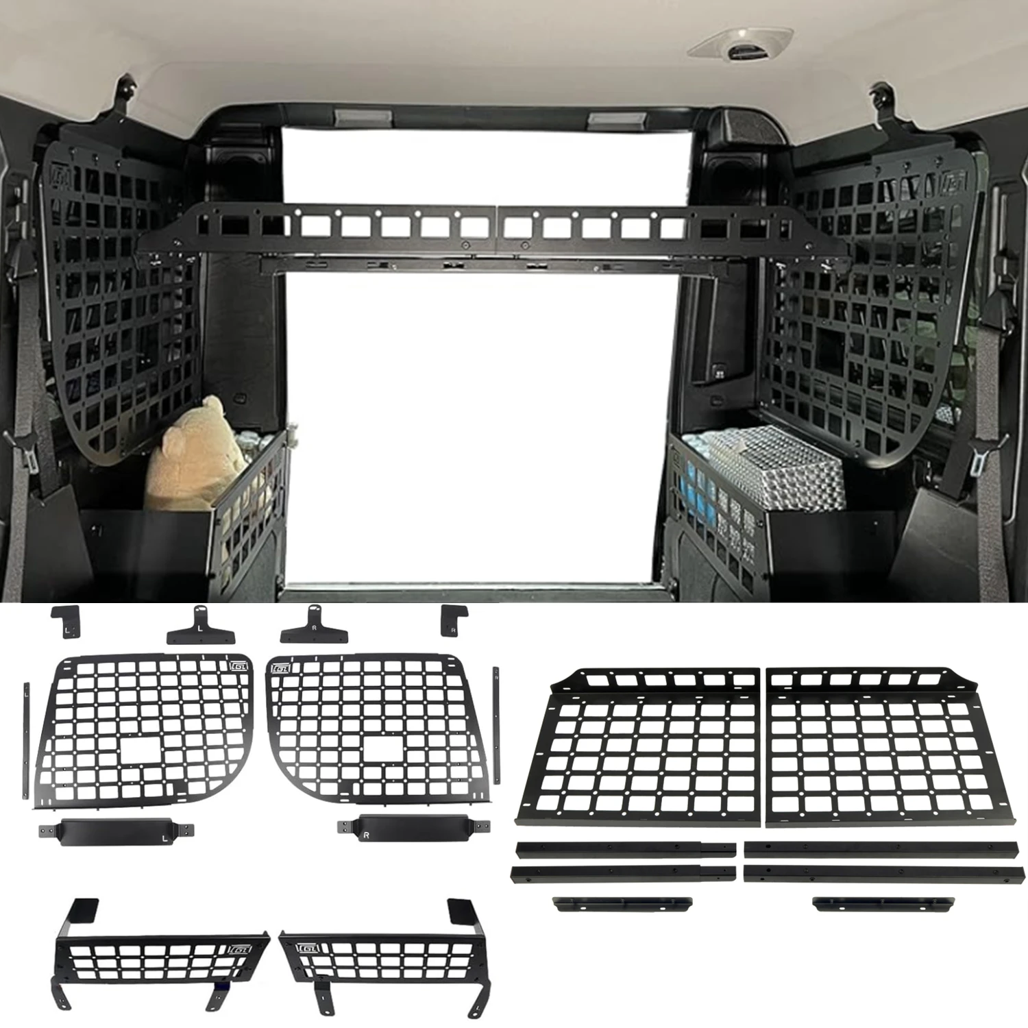 Camping Accessories Fit for Mercedes-Benz G-Class W463 1990-2017 Trunk Shelf System Modular Storage Panel Luggage Organizers
