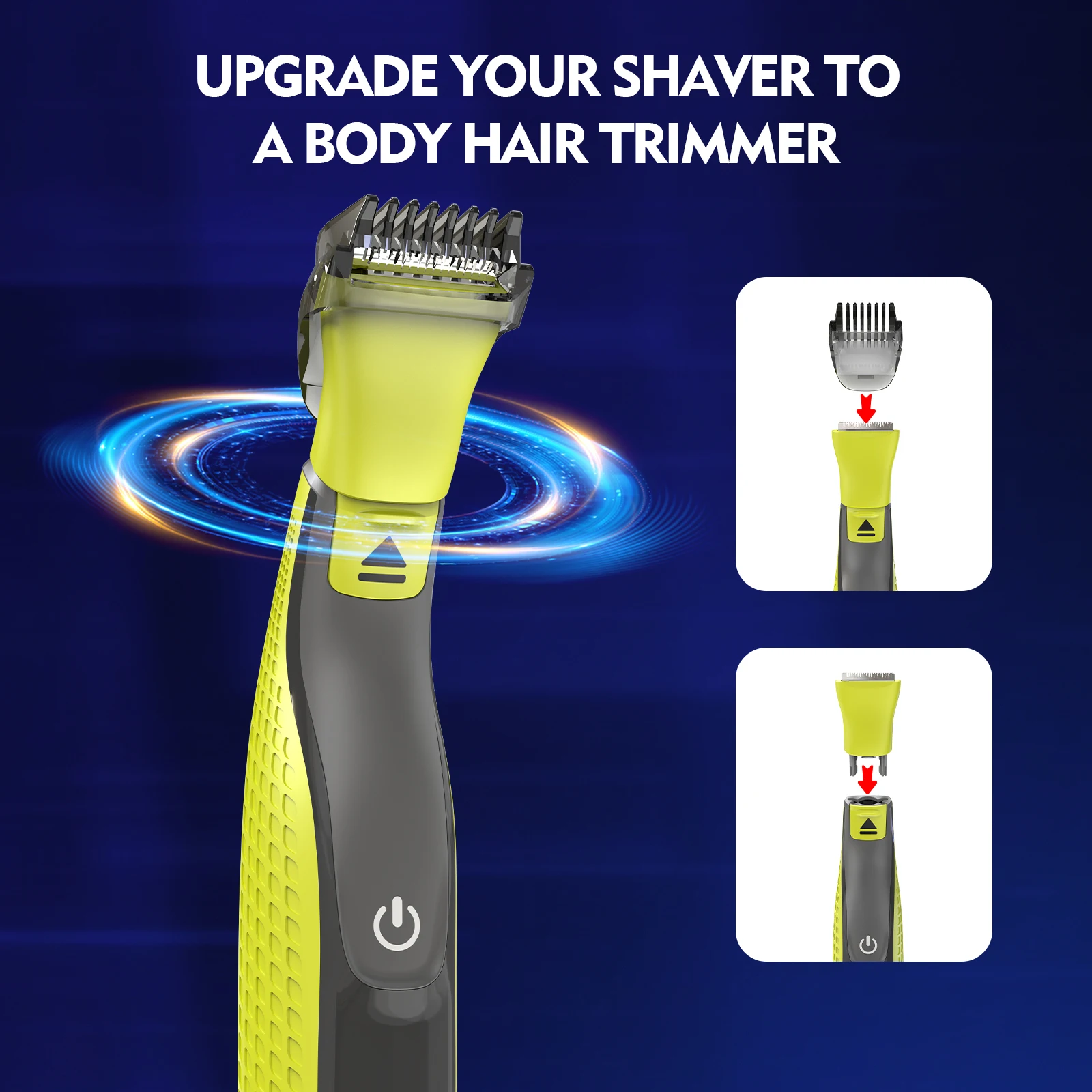 Brangdy Shaver Replacement Heads for Philips One Blade QP2520 QP2630 QP2834 QP6510 QP6520 Beard Trimmer 3 Length Adjustable Kit