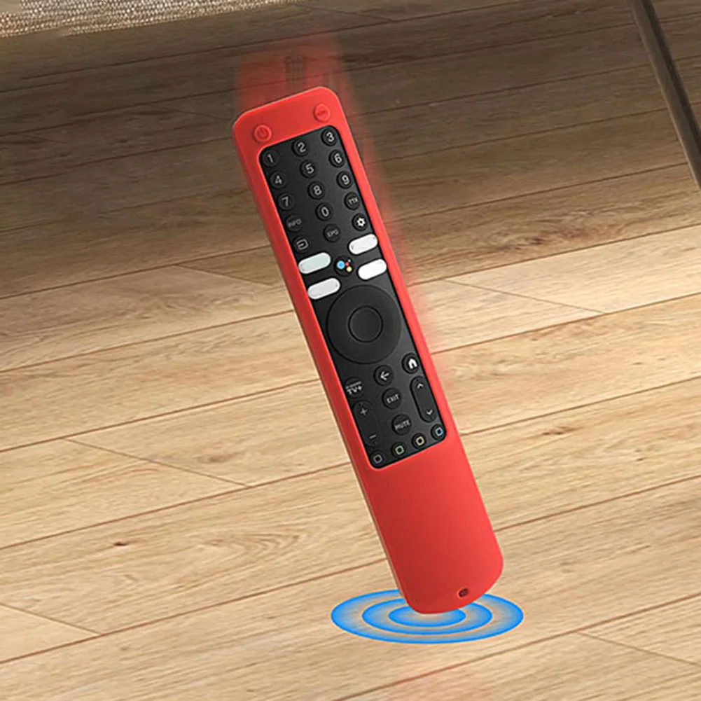 غطاء من السيليكون لجهاز التحكم عن بعد مضاد للسقوط حافظة عن بعد مضادة للخدش غطاء جهاز التحكم عن بعد للتلفزيون مع حبل مضاد للفقدان لهاتف Xiaomi XMRM-ML