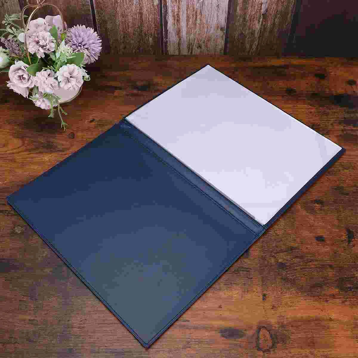 A4 Certificate Cover Certificate Folder Blank Cover Protective Case (Blue)