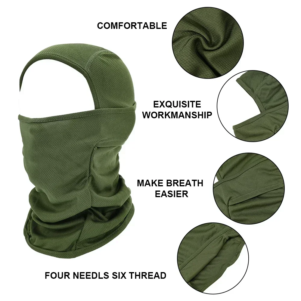 Tactical Balaclava Ski Mask Full Face Cover For Men And Women Breathable Full Face Mask For Skiing Outdoor Sports - Image 3