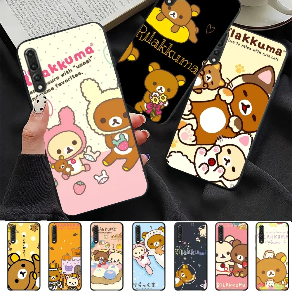 Cute Cartoon R-Rilakkuma Phone Case For Huawei P 8 9 10 20 30 40 50 Pro Lite Psmart Honor 10 lite 70 Mate 20lite