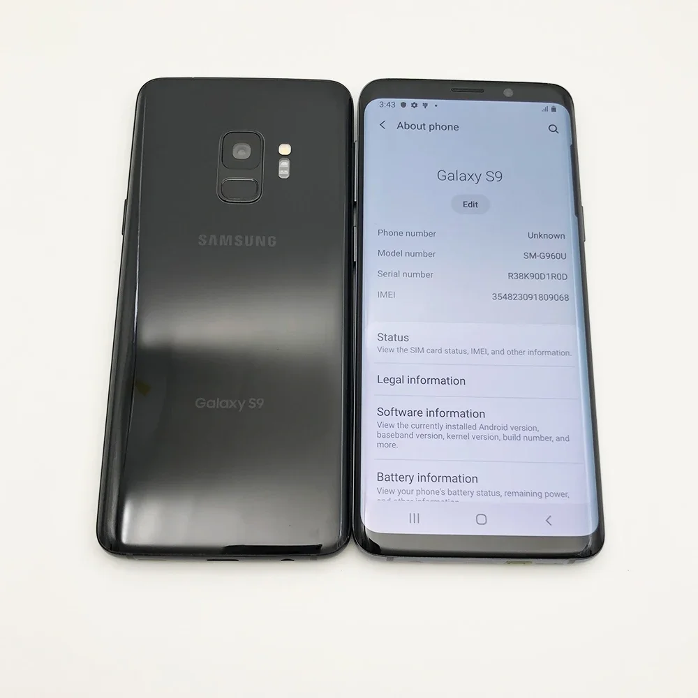 Samsung Galaxy S9 G960U G960U1 4GB RAM 64GB ROM 5.8 "Octa Core 4G LTE mobiele telefoon NFC Snapdragon 845 originele mobiele telefoon