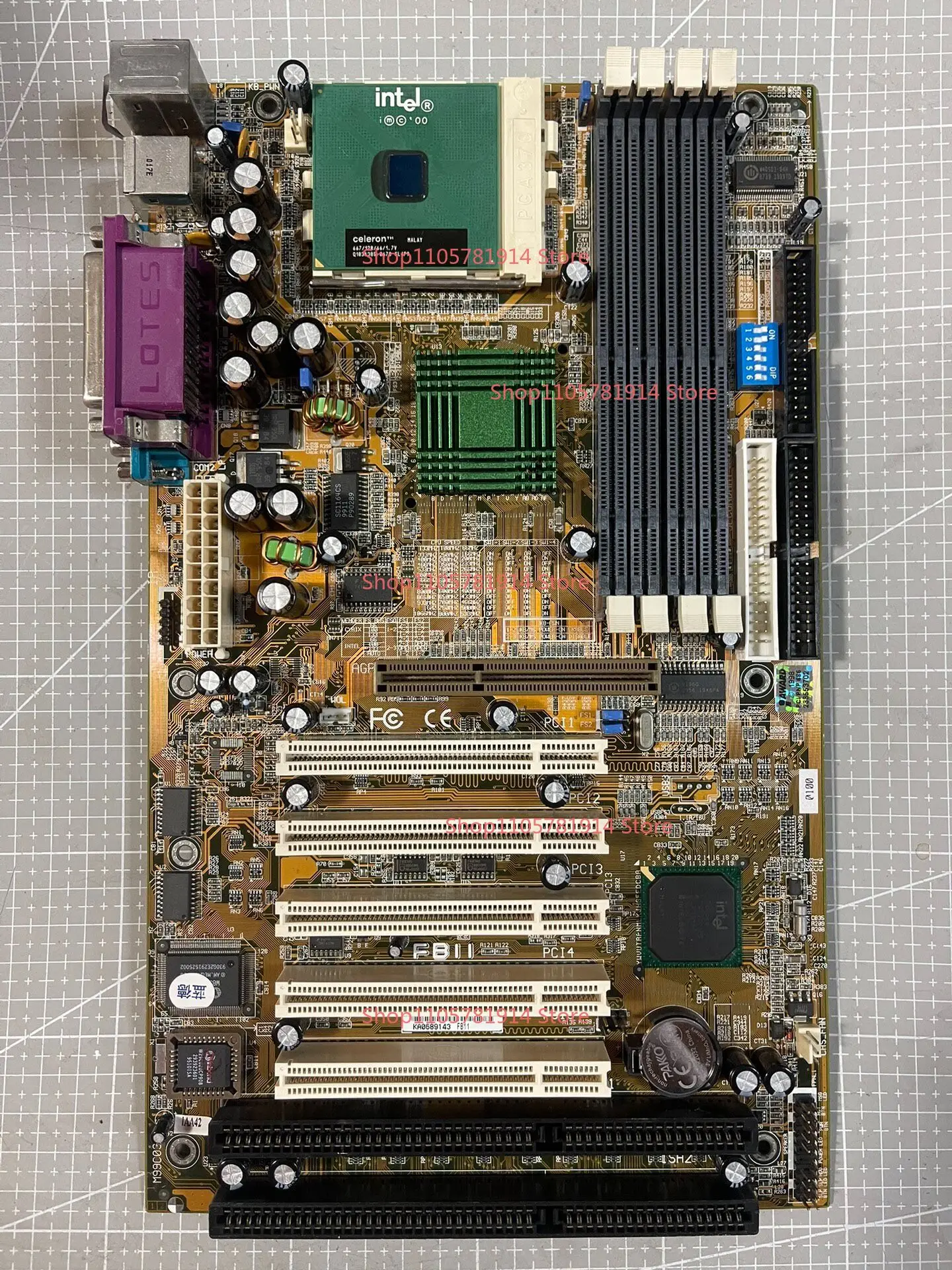 For Volkswagen FIC FB11 Vintage Computer Motherboard, BX Motherboard Supports Intel Socket 370 Pins
