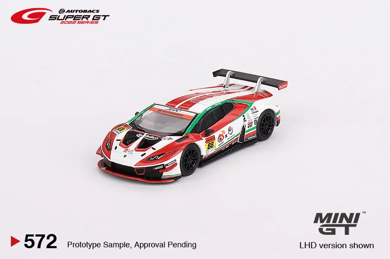 TSM MINI GT 1/64  #572 Huracan EVO LP610 GT3 SUPER GT #88 Japanese edition Die-cast alloy car model